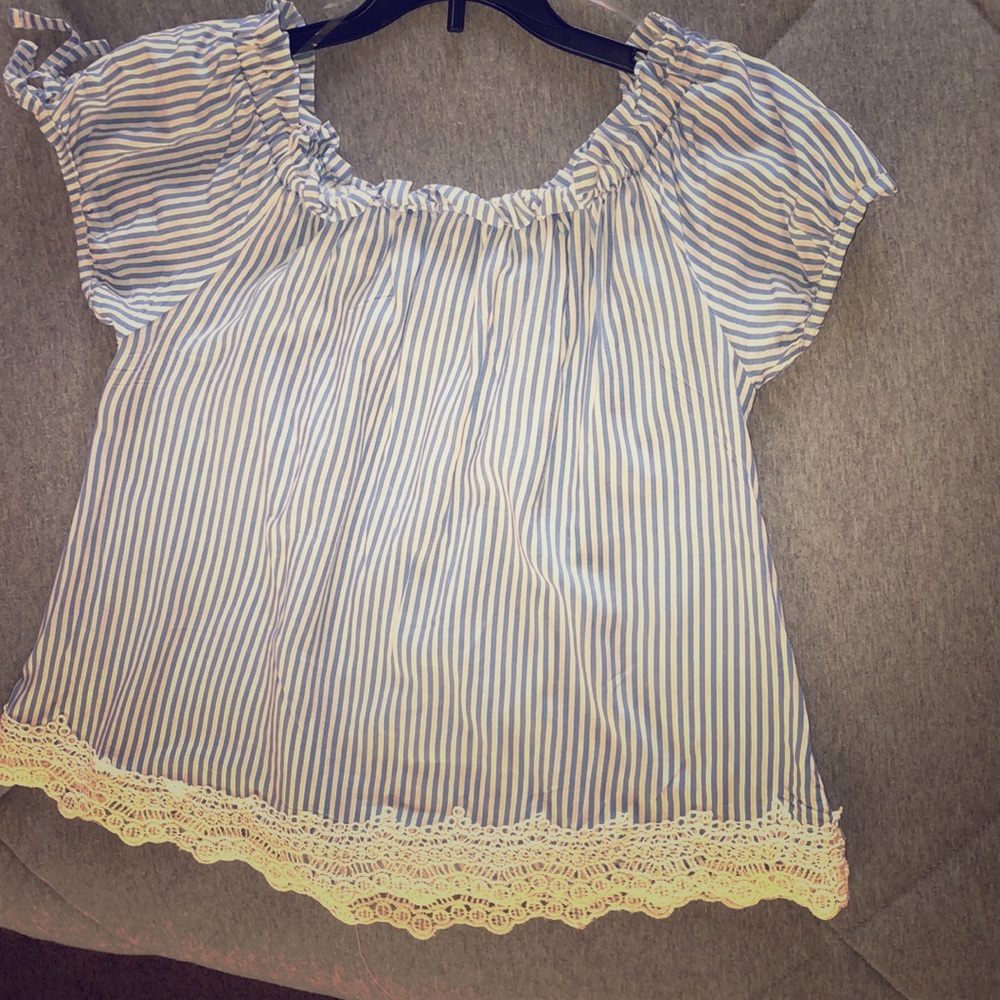Blue striped shirt